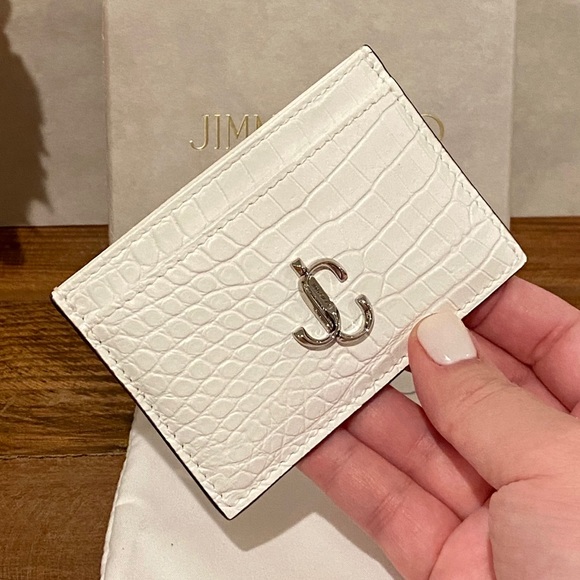 Brand new Jimmy choo card holder with croc print